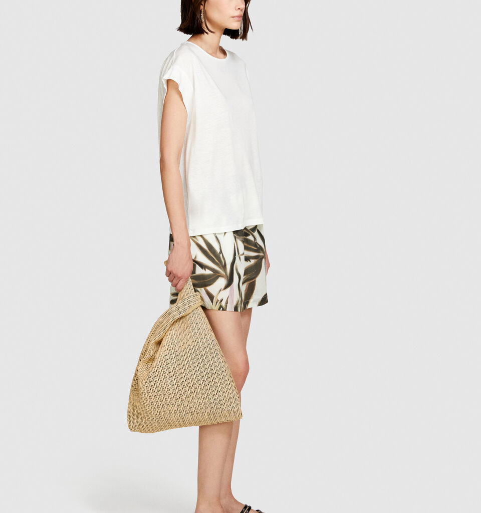 Slub t-shirt - women's short sleeve t-shirts - White | Sisley image number 2